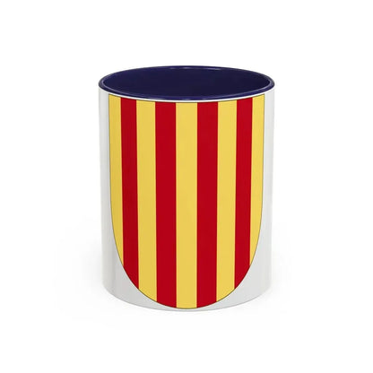 Arms of the Former Crown of Aragon - Accent Coffee Mug 11oz Navy - Go Mug Yourself