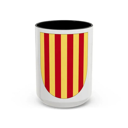 Arms of the Former Crown of Aragon - Accent Coffee Mug 15oz Black - Go Mug Yourself