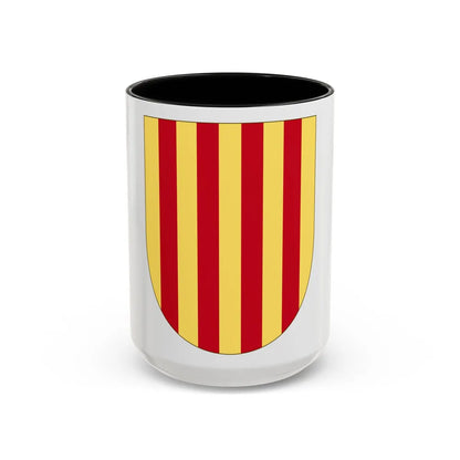 Arms of the Former Crown of Aragon - Accent Coffee Mug-15oz-Black-Go Mug Yourself