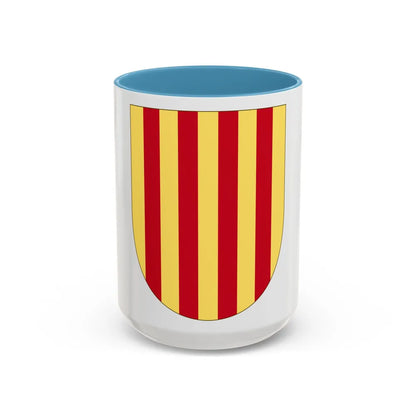 Arms of the Former Crown of Aragon - Accent Coffee Mug-15oz-Light Blue-Go Mug Yourself