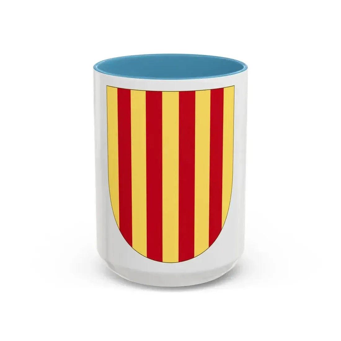 Arms of the Former Crown of Aragon - Accent Coffee Mug 15oz Light Blue - Go Mug Yourself