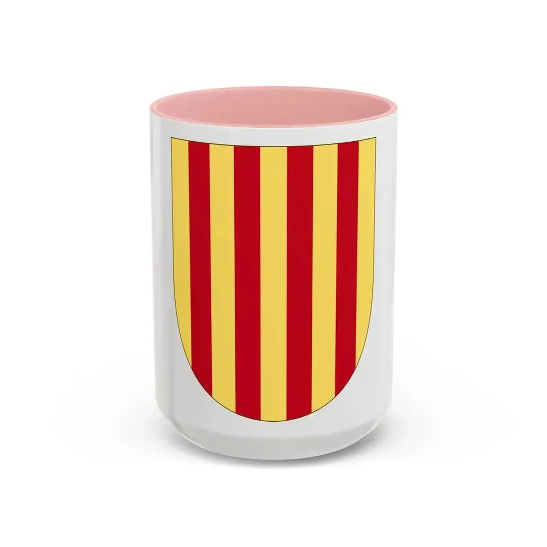 Arms of the Former Crown of Aragon - Accent Coffee Mug 15oz Pink - Go Mug Yourself