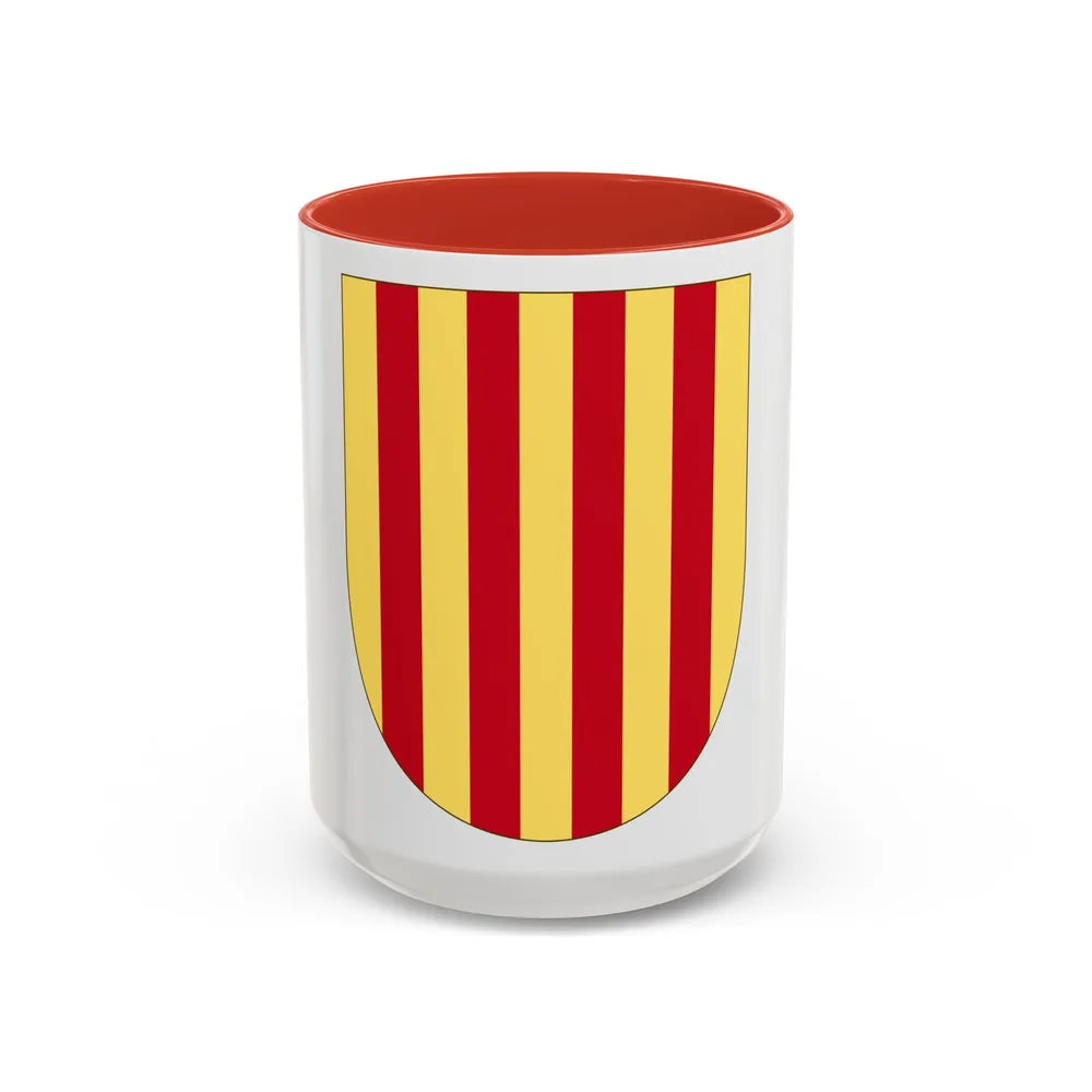 Arms of the Former Crown of Aragon - Accent Coffee Mug-15oz-Red-Go Mug Yourself