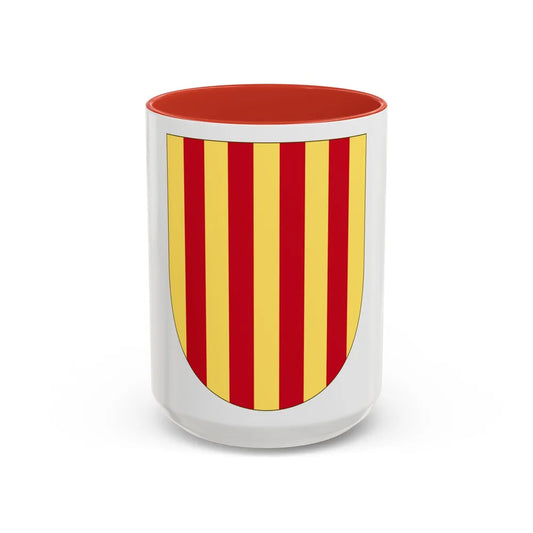 Arms of the Former Crown of Aragon - Accent Coffee Mug-15oz-Red-Go Mug Yourself