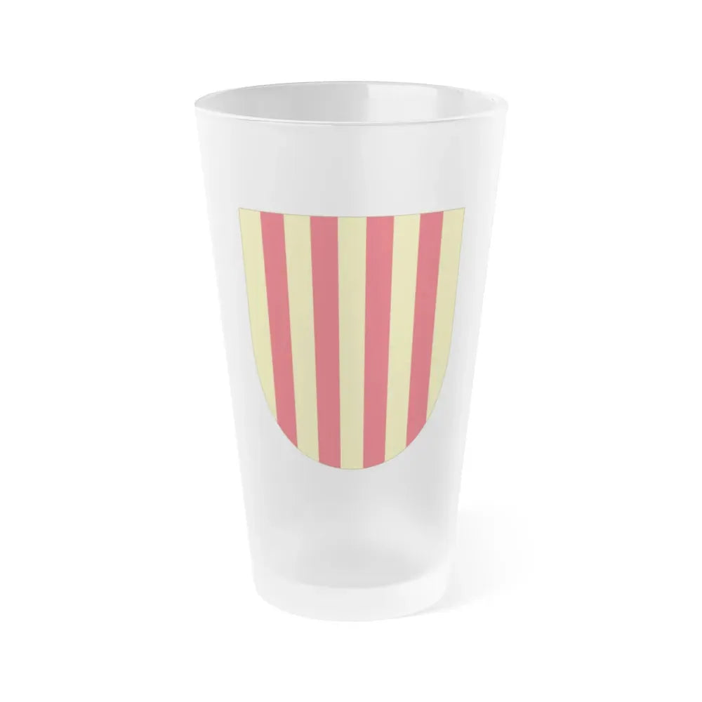 Arms of the Former Crown of Aragon - Frosted Pint Glass 16oz Default Title - Go Mug Yourself