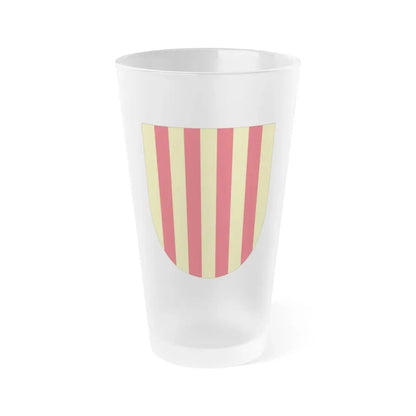 Arms of the Former Crown of Aragon - Frosted Pint Glass 16oz Default Title - Go Mug Yourself