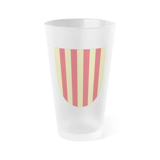 Arms of the Former Crown of Aragon - Frosted Pint Glass 16oz Default Title - Go Mug Yourself