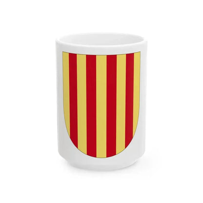 Arms of the Former Crown of Aragon - White Coffee Mug 15oz - Go Mug Yourself