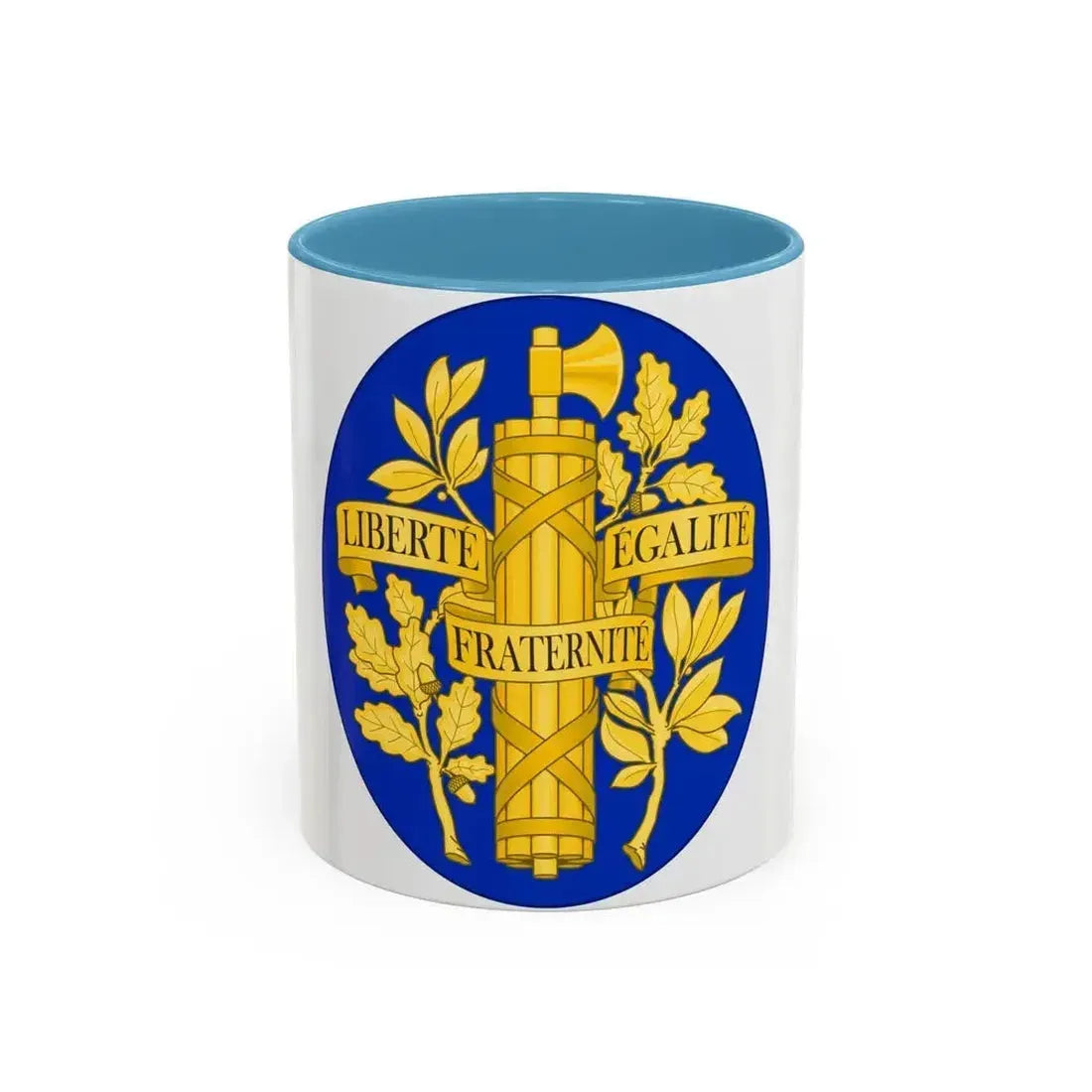 Arms of the French Republic - Accent Coffee Mug 11oz Light Blue - Go Mug Yourself
