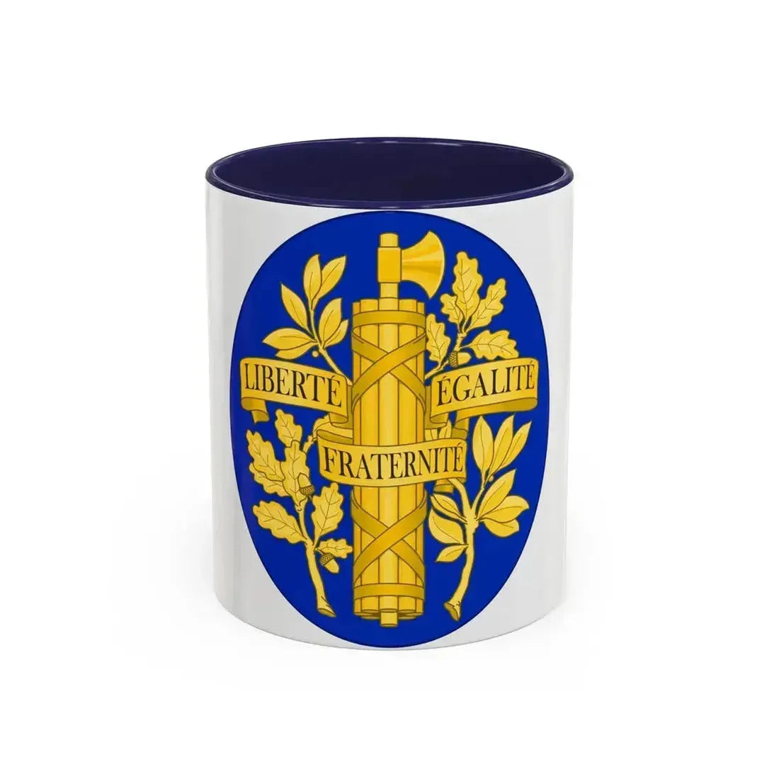 Arms of the French Republic - Accent Coffee Mug 11oz Navy - Go Mug Yourself