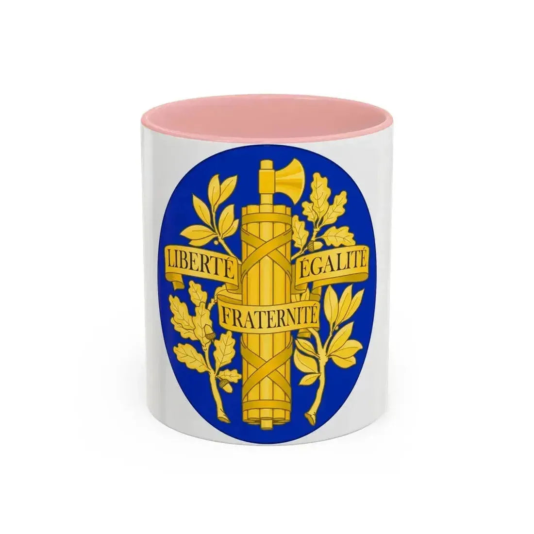 Arms of the French Republic - Accent Coffee Mug 11oz Pink - Go Mug Yourself
