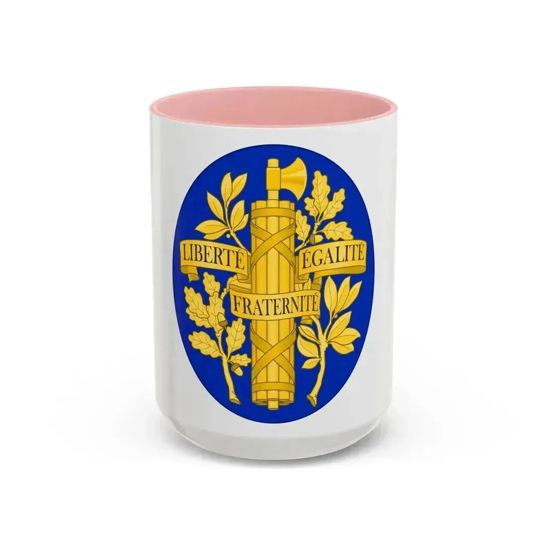 Arms of the French Republic - Accent Coffee Mug 15oz Pink - Go Mug Yourself