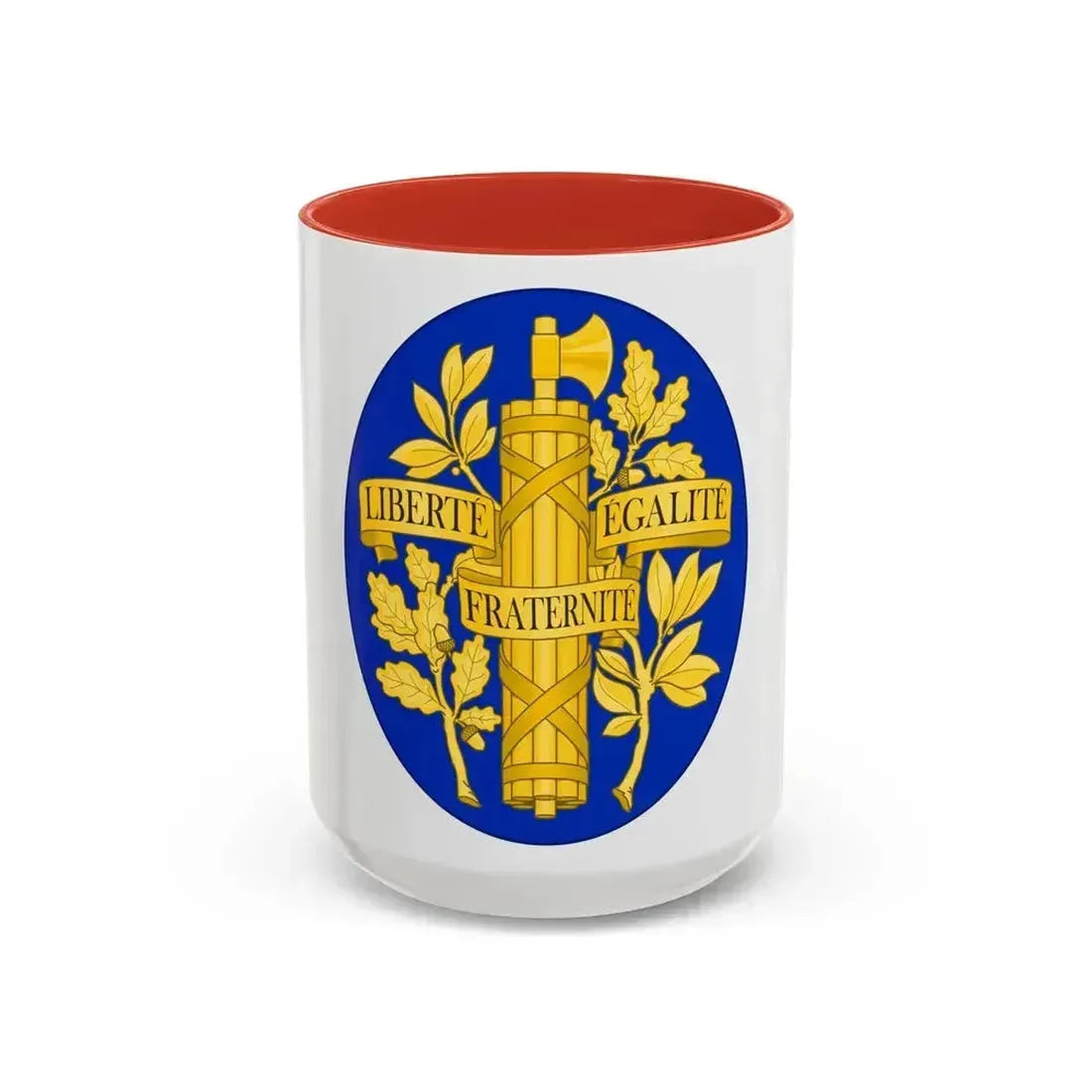 Arms of the French Republic - Accent Coffee Mug 15oz Red - Go Mug Yourself