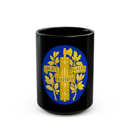 Arms of the French Republic - Black Coffee Mug-15oz-Go Mug Yourself