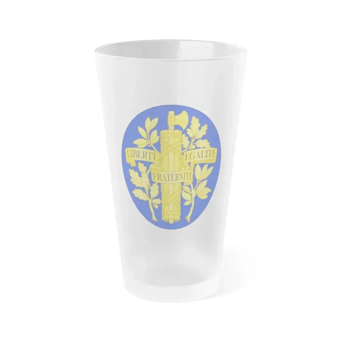 Arms of the French Republic - Frosted Pint Glass 16oz 16oz Frosted - Go Mug Yourself