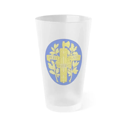 Arms of the French Republic - Frosted Pint Glass 16oz 16oz Frosted - Go Mug Yourself