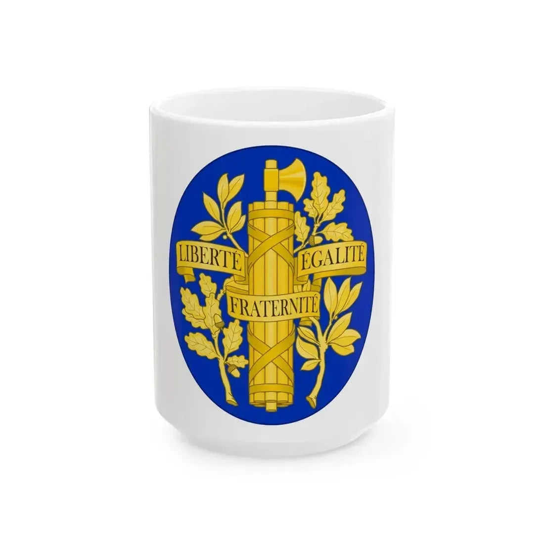 Arms of the French Republic - White Coffee Mug 15oz - Go Mug Yourself