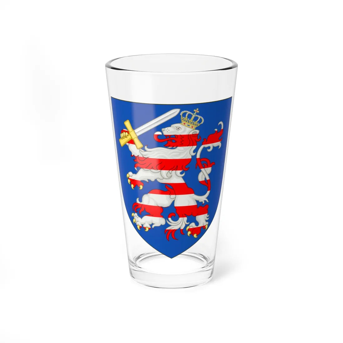 Arms of the Grand Duchy of Hesse 1806-1918 (Denmark) (Coat of Arms) Pint Glass 16oz 16oz - Go Mug Yourself