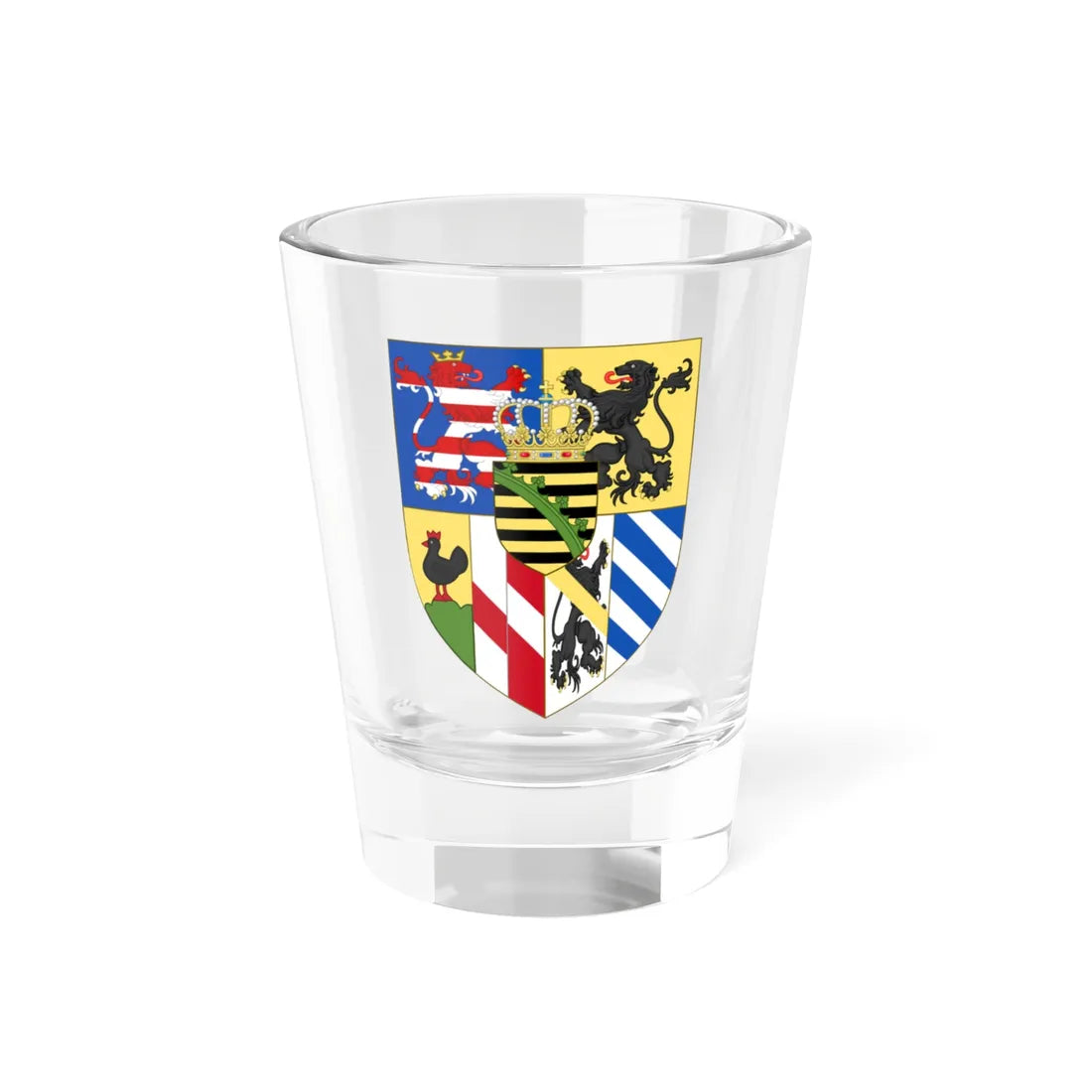 Arms of the Grand Duchy of Saxe-Weimar-Eisenach (Germany) (Coat of Arms) Shot Glass 1.5oz 1.5oz - Go Mug Yourself