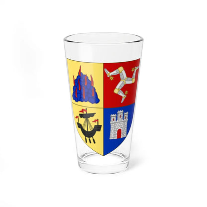 Arms of the House MacLeod of Assynt (Scotland) (Coat of Arms) Pint Glass 16oz 16oz - Go Mug Yourself