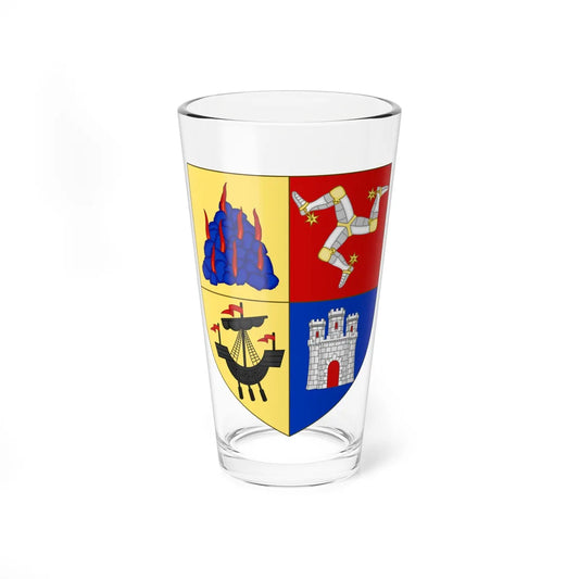 Arms of the House MacLeod of Assynt (Scotland) (Coat of Arms) Pint Glass 16oz 16oz - Go Mug Yourself