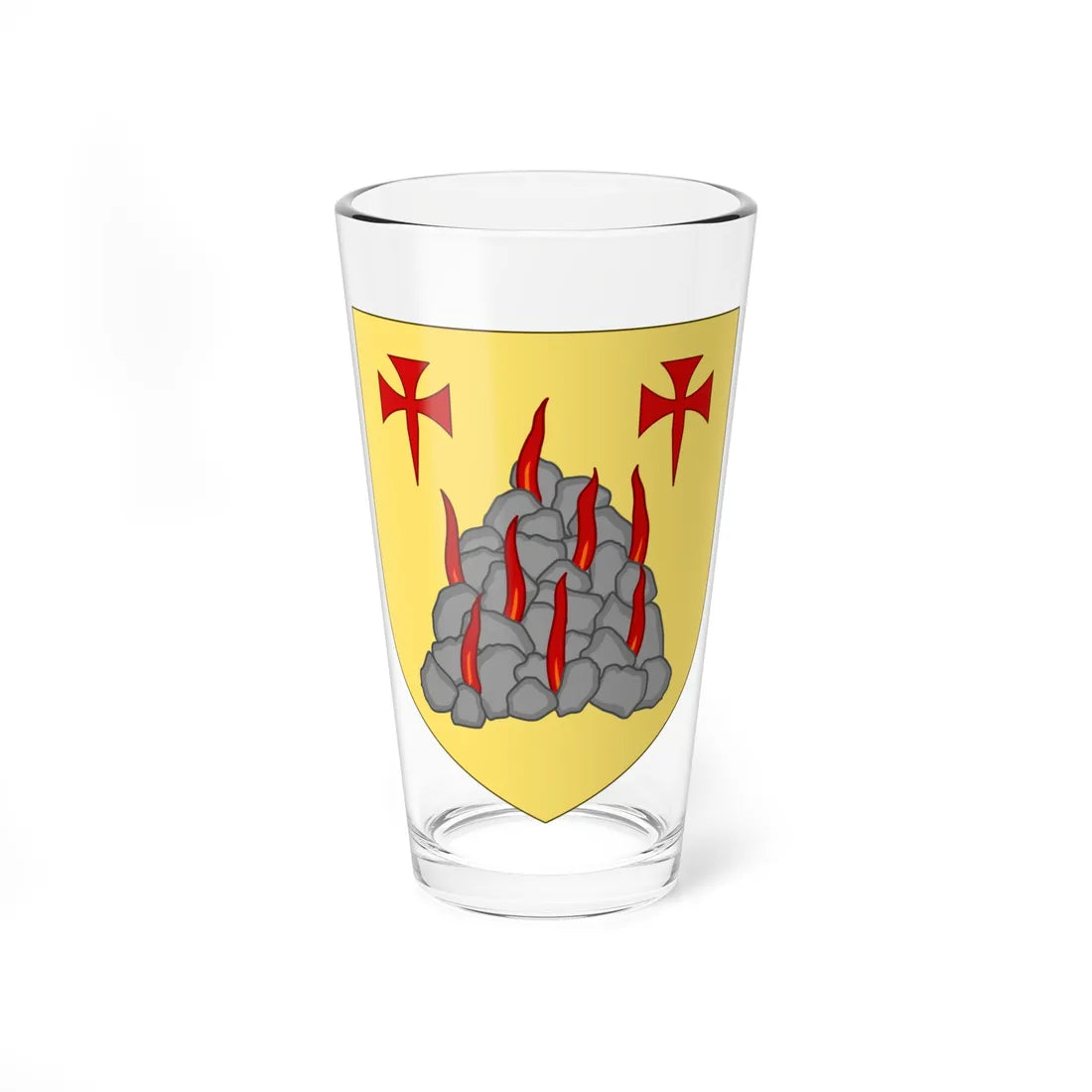Arms of the House MacLeod of Raasay (Scotland) (Coat of Arms) Pint Glass 16oz 16oz - Go Mug Yourself