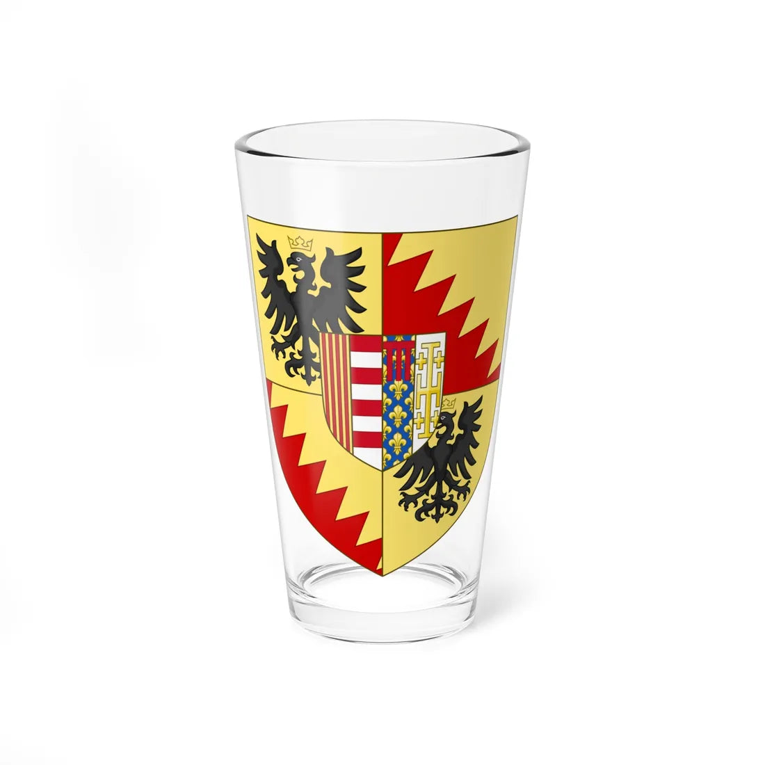 Arms of the house of Bentivoglio dAragona (Italy) (Coat of Arms) Pint Glass 16oz 16oz - Go Mug Yourself