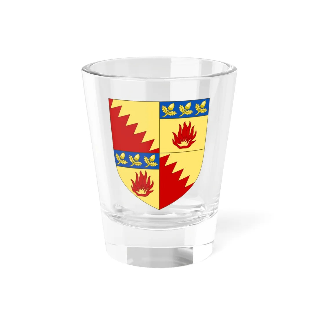 Arms of the house of Bentivoglio of Bologna (Italy) (Coat of Arms) Shot Glass 1.5oz 1.5oz - Go Mug Yourself