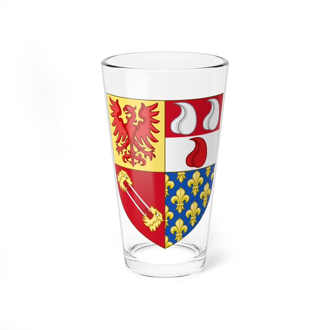 Arms of the house of Martinengo Colleoni (Italy) (Coat of Arms) Pint Glass 16oz 16oz - Go Mug Yourself