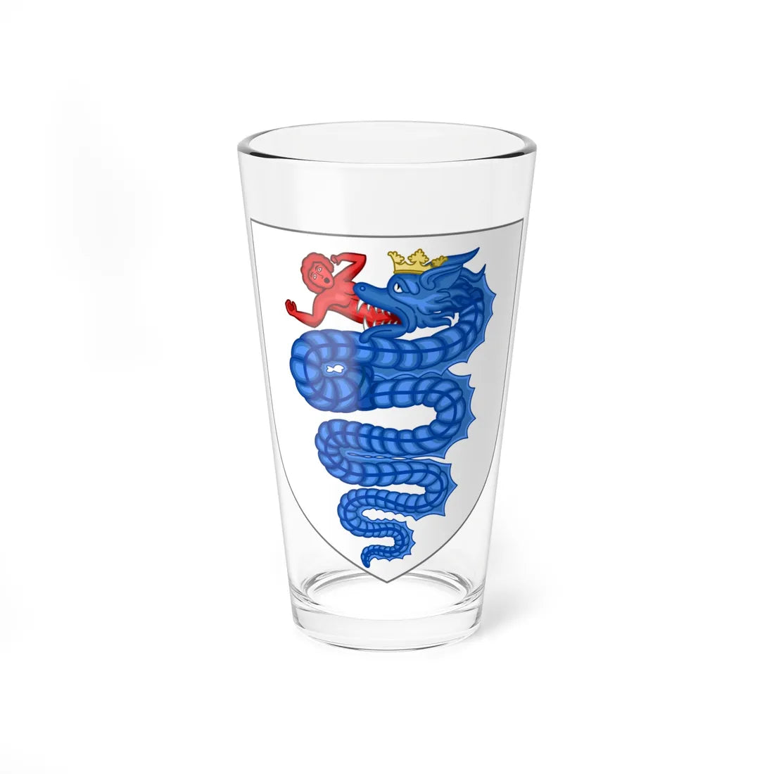 Arms of the House of Visconti 1395 (Italy) (Coat of Arms) Pint Glass 16oz 16oz - Go Mug Yourself