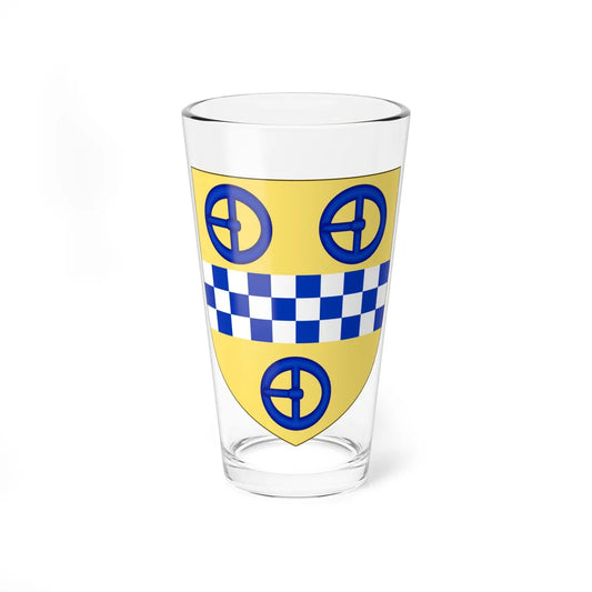 Arms of the House Stewart of Barscube (Scotland) (Coat of Arms) Pint Glass 16oz 16oz - Go Mug Yourself