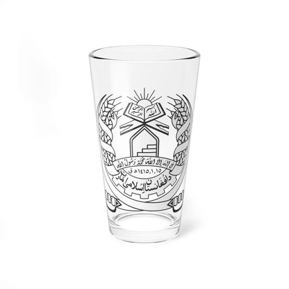 Arms of the Islamic Emirate of Afghanistan (Afghanistan) (Coat of Arms) Pint Glass 16oz - Go Mug Yourself