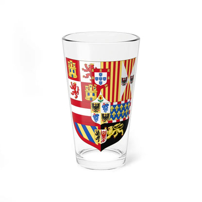 Arms of the King of Spain as Monarch of Milan 1580-1700 (Italy) (Coat of Arms) Pint Glass 16oz 16oz - Go Mug Yourself