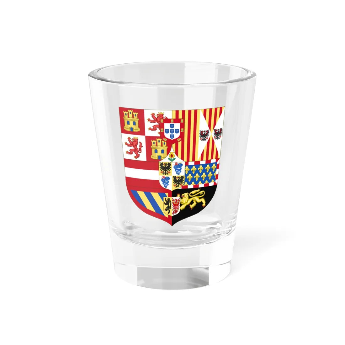 Arms of the King of Spain as Monarch of Milan 1580-1700 (Italy) (Coat of Arms) Shot Glass 1.5oz 1.5oz - Go Mug Yourself