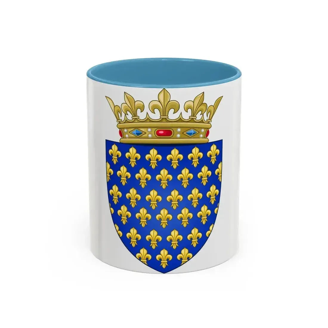 Arms of the Kingdom of France - Accent Coffee Mug 11oz Light Blue - Go Mug Yourself