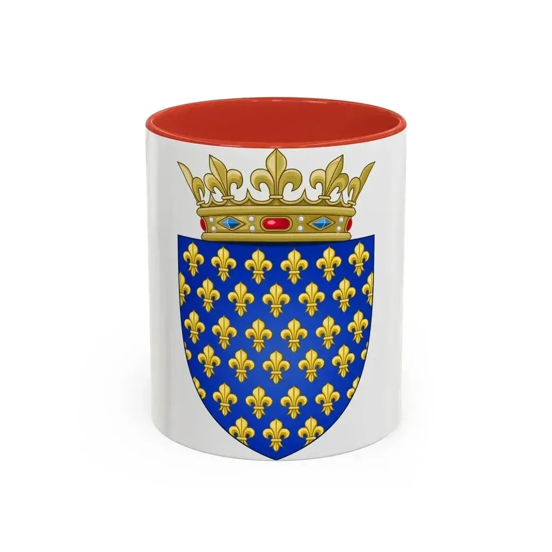 Arms of the Kingdom of France - Accent Coffee Mug 11oz Red - Go Mug Yourself