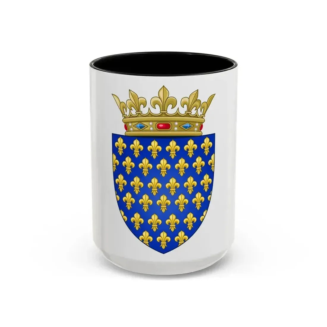 Arms of the Kingdom of France - Accent Coffee Mug 15oz Black - Go Mug Yourself