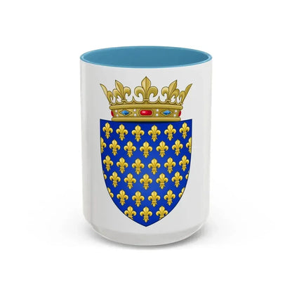 Arms of the Kingdom of France - Accent Coffee Mug 15oz Light Blue - Go Mug Yourself