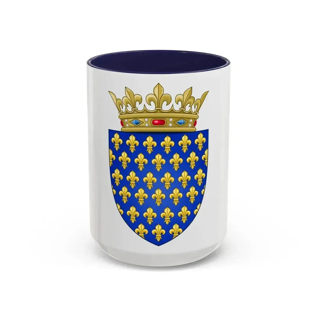 Arms of the Kingdom of France - Accent Coffee Mug 15oz Navy - Go Mug Yourself