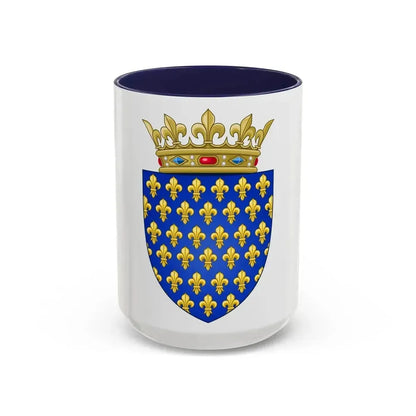 Arms of the Kingdom of France - Accent Coffee Mug 15oz Navy - Go Mug Yourself