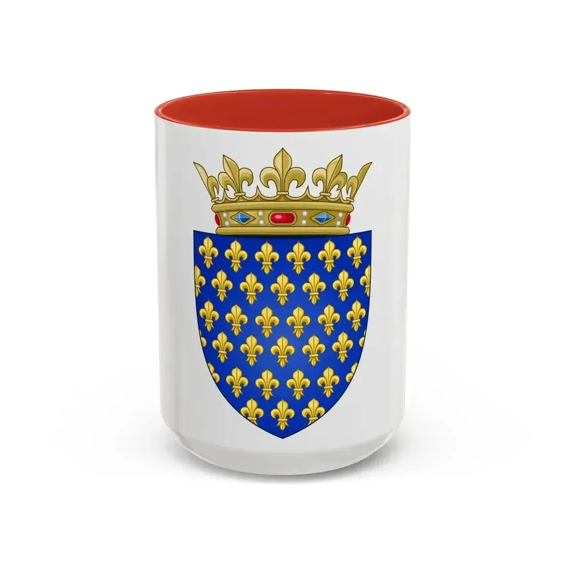 Arms of the Kingdom of France - Accent Coffee Mug 15oz Red - Go Mug Yourself