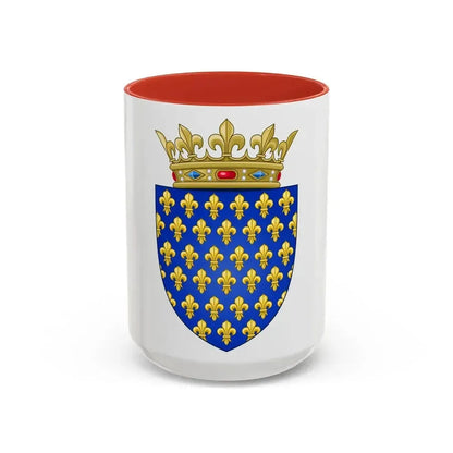 Arms of the Kingdom of France - Accent Coffee Mug 15oz Red - Go Mug Yourself