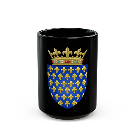 Arms of the Kingdom of France - Black Coffee Mug-15oz-Go Mug Yourself