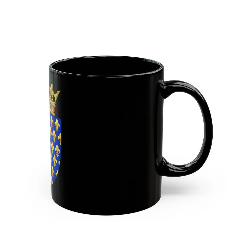 Arms of the Kingdom of France - Black Coffee Mug-Go Mug Yourself