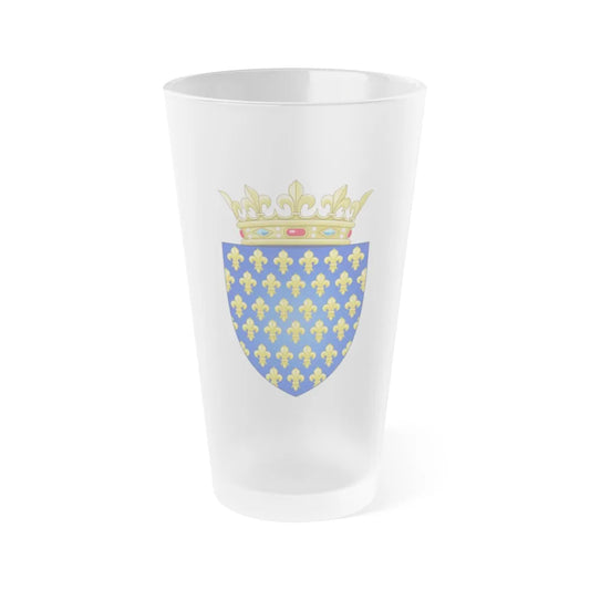 Arms of the Kingdom of France - Frosted Pint Glass 16oz-16oz-Frosted-Go Mug Yourself