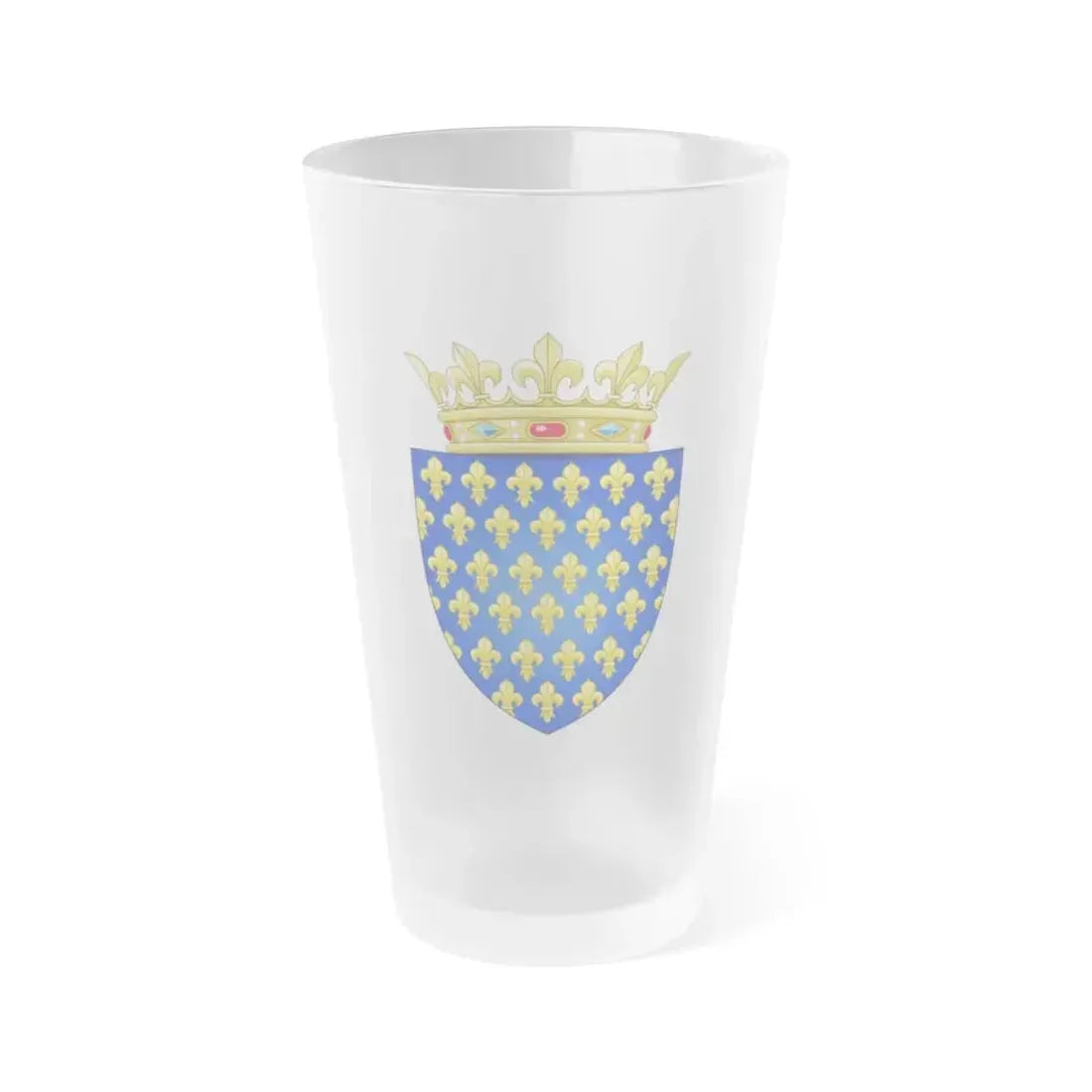 Arms of the Kingdom of France - Frosted Pint Glass 16oz 16oz Frosted - Go Mug Yourself