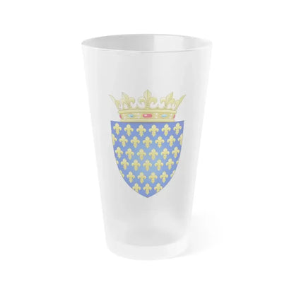 Arms of the Kingdom of France - Frosted Pint Glass 16oz 16oz Frosted - Go Mug Yourself