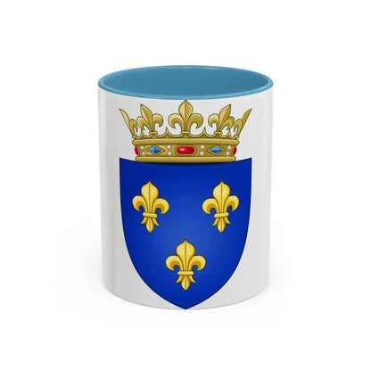 Arms of the Kingdom of France (Moderne) - Accent Coffee Mug 11oz Light Blue - Go Mug Yourself