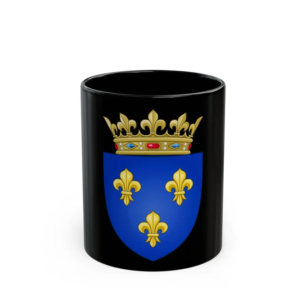 Arms of the Kingdom of France (Moderne) - Black Coffee Mug-11oz-Go Mug Yourself