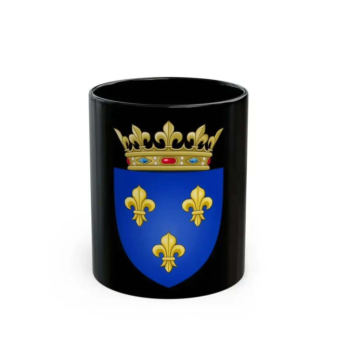 Arms of the Kingdom of France (Moderne) - Black Coffee Mug 11oz - Go Mug Yourself